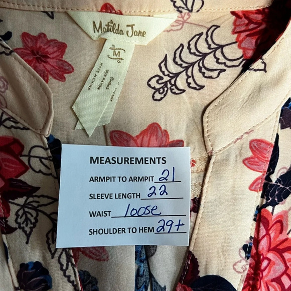 Matilda Jane Peach Floral Ruffle Livery Millie Top - Picture 6 of 8